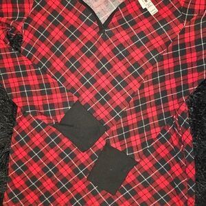 Victoria's Secret Red and Black Plaid Pajama Set